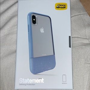 BRAND NEW LEATHER CLEAR OTTER BOX CASE FOR IPHONEX